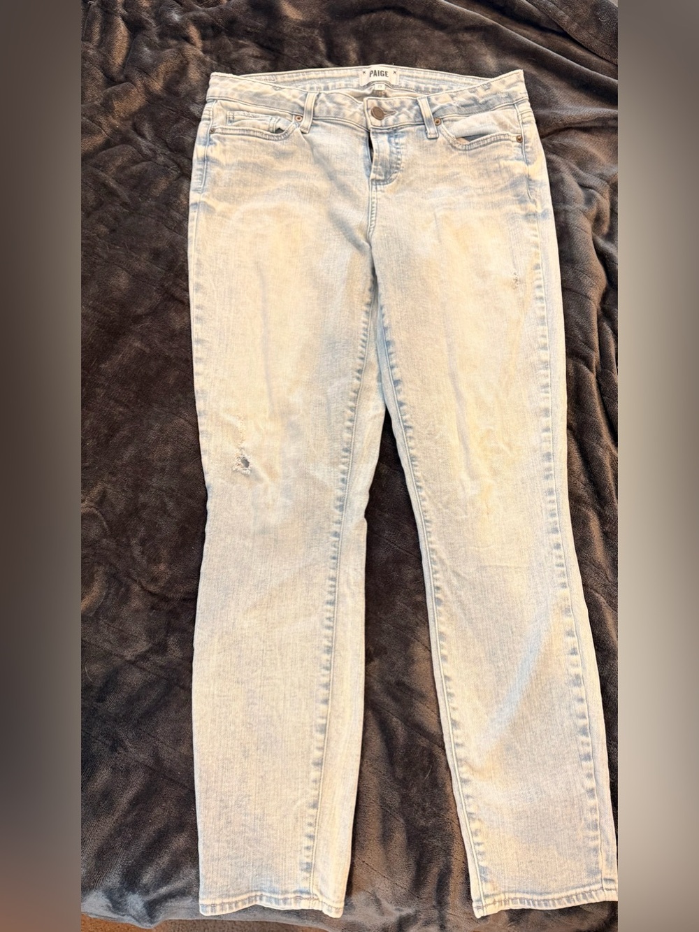 PAIGE Light Wash Skinny Jeans